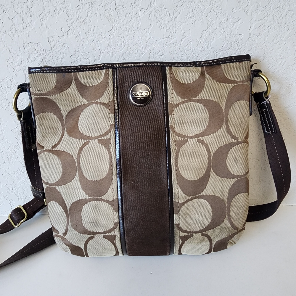 Coach Brown Signature Crossbody Bag
